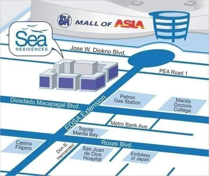 Sea Residences 5Mins Walk To Sm Moa, Arena, Smx, 55